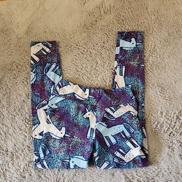 Lularoe one size leggings unicorn girls size xl - Picture 1 of 3